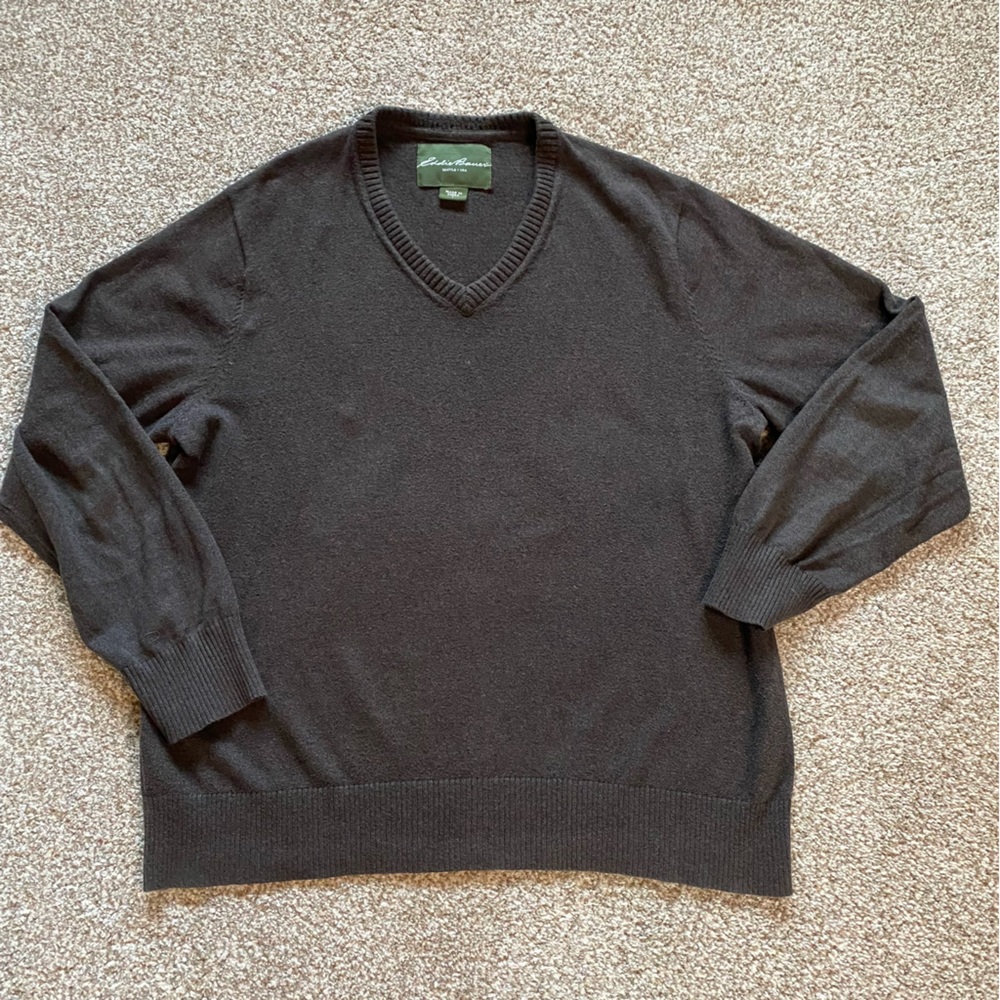 Eddie Bauer Cotton Cashmere Sweater, Size Large